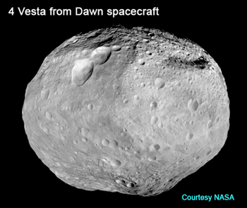Asteroid Vesta mosaic from Dawn Mission space probe