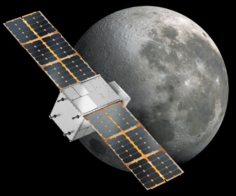 NASA concept of CAPSTONE over the Moon