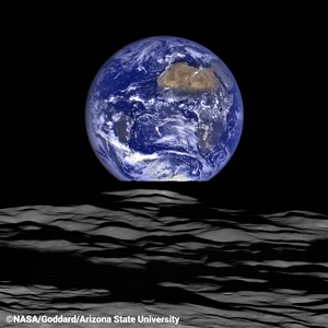 LRO and NASA capture the Earth over the lunar surface