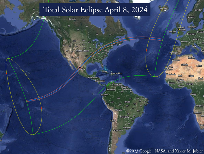 2024 Total Solar Eclipse Google interactive map