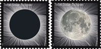 USPS eclipse postal stamps