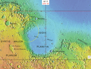 Jezero Crater on Isidus Planitia