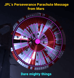 hidden message in Perseverance's parachute