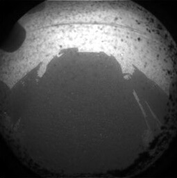 first image sent to Earth from  Curiosity on  Mars