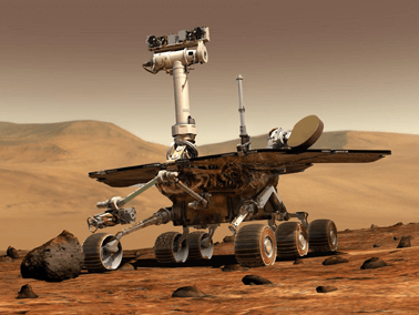 NASA artwork showing a MER rover