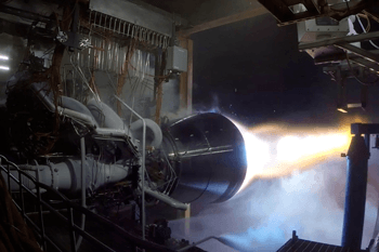Blue Origin BE-4 engine hotfire