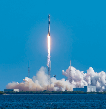 Falcon 9 launch from SLC-40 at Cape Canaveral Air Force Station February 21, 2022
